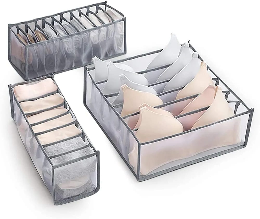 طقم منظم ملابس داخلية مكوّن من 3 قطع مستورد