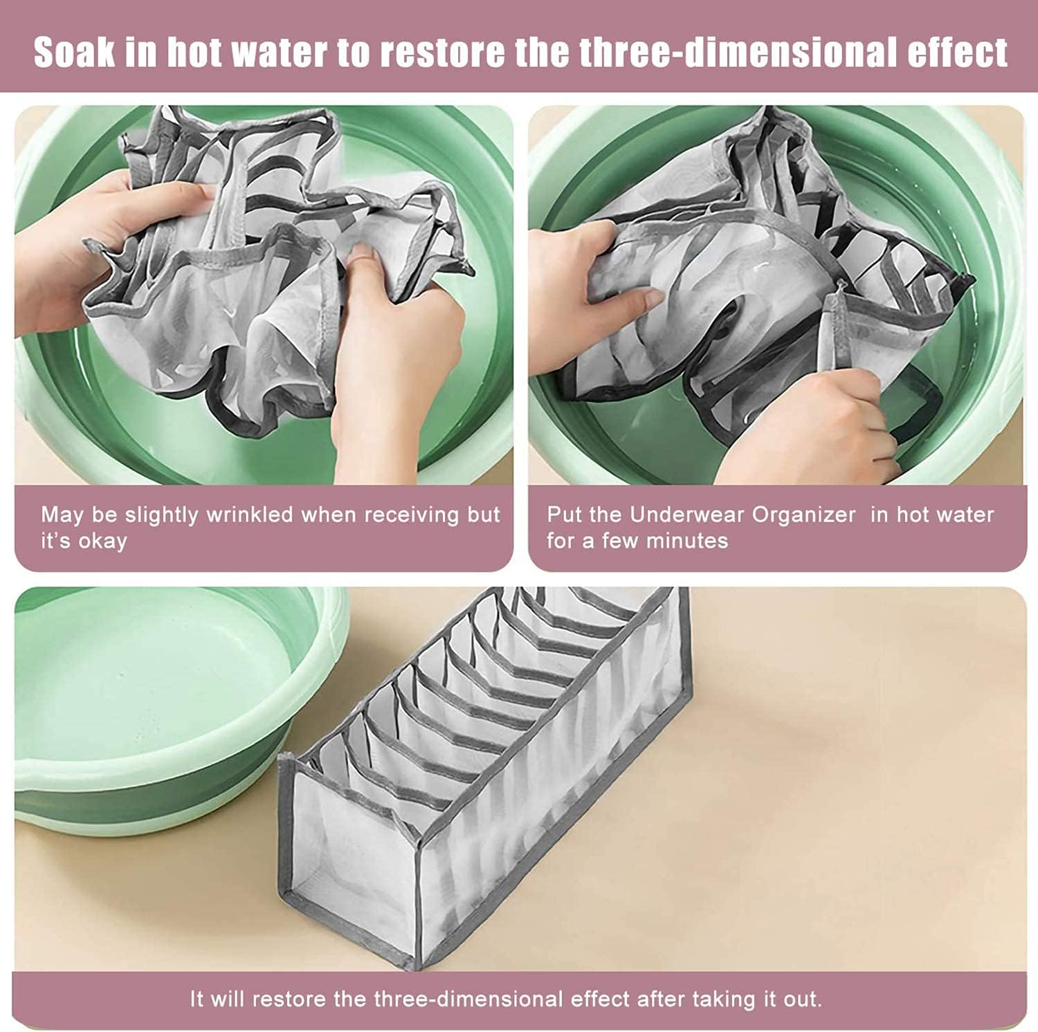 طقم منظم ملابس داخلية مكوّن من 3 قطع مستورد