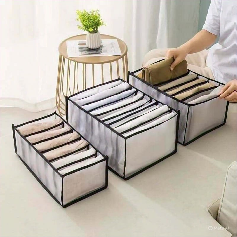 طقم منظم الملابس والبناطيل مكون من 3 قطع مستورد